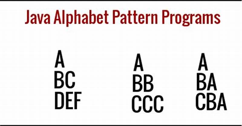 How To Print Alphabet Pattern In Java