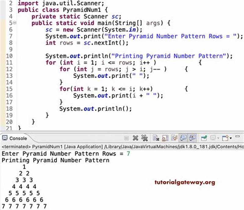 How To Print Number Pattern In Java
