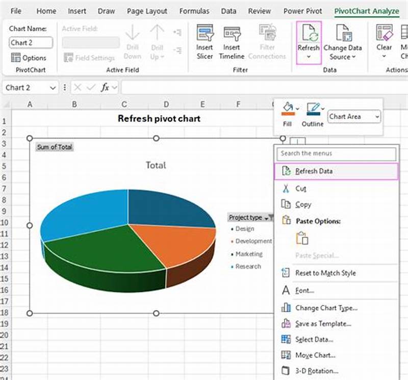 How To Refresh Pie Chart In Excel