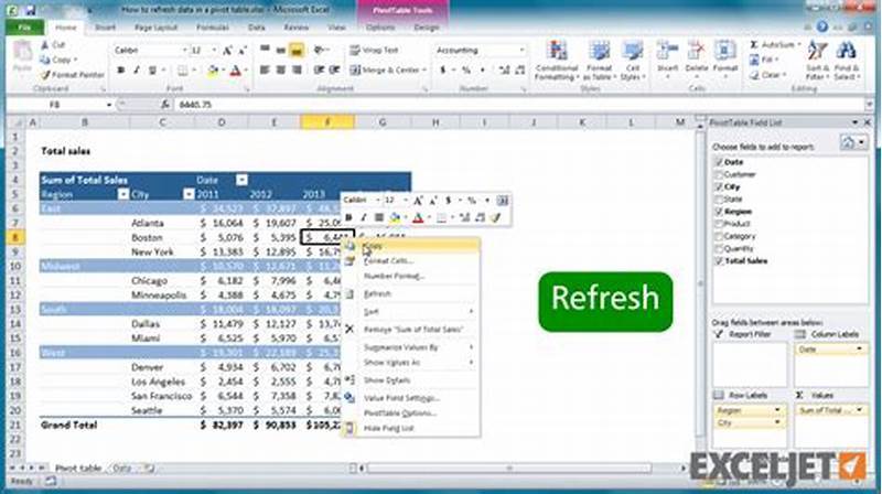 How To Refresh Pivot Chart In Excel
