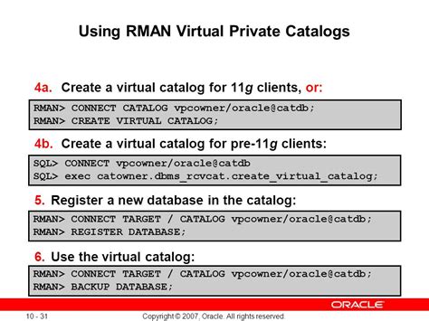 How To Register Database In Rman Catalog 11g