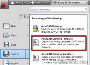 How To Save A Template In Autocad