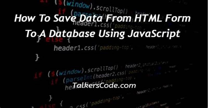 How To Save Data In Html Form
