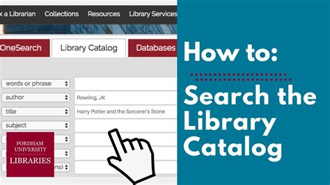 How To Search The Catalogue Of Fordham Library