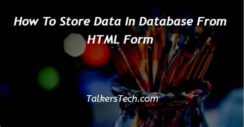 How To Store Data From Html Form