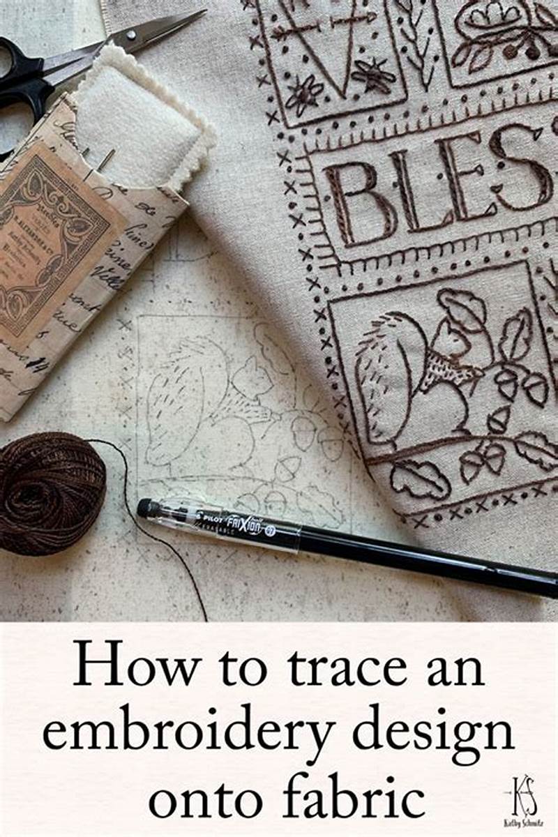 How To Trace Pattern For Embroidery