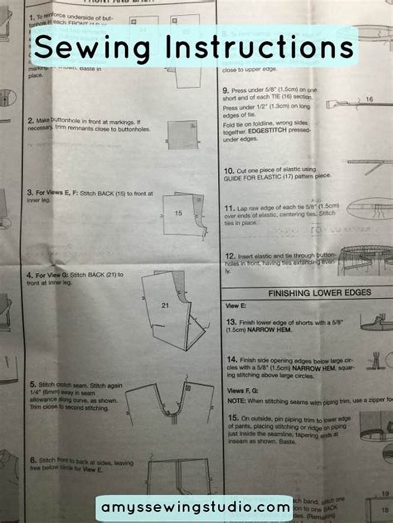 How To Understand Sewing Pattern Instructions