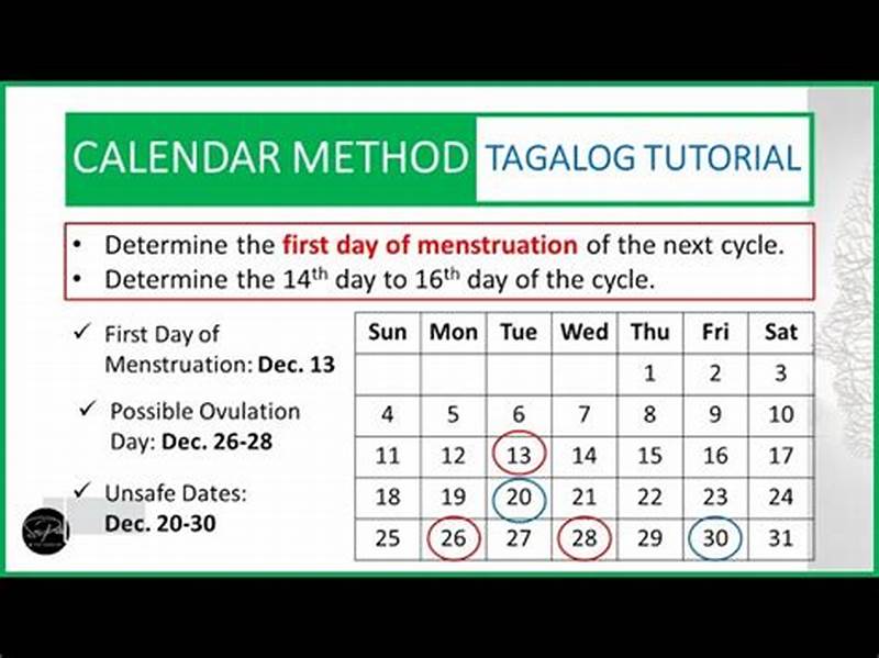 How To Use Calendar Method Tagalog
