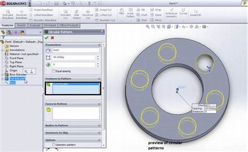 How To Use Circular Pattern Solidworks