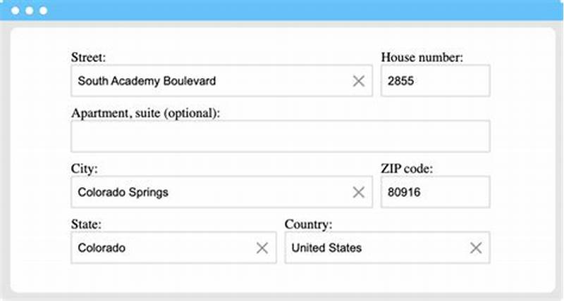 How To Write Address In Form Filling