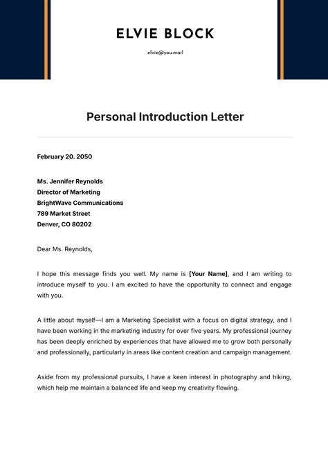 How To Write An Introduction Template