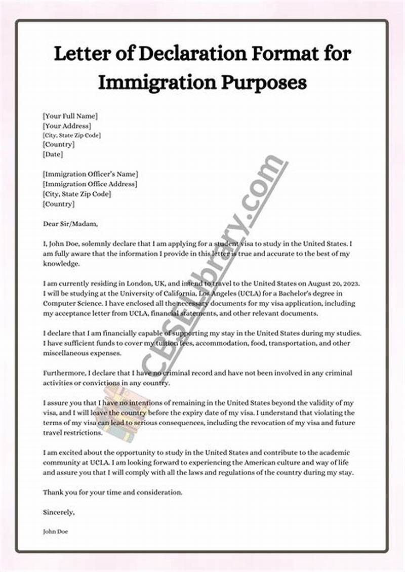 How To Write Declaration In Application Form