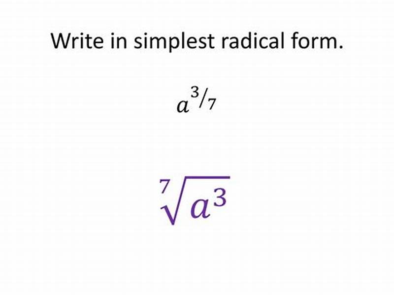 How To Write In Radical Form
