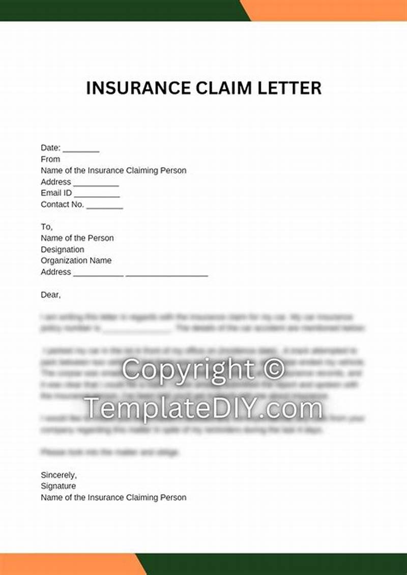 How To Write Letter For Insurance Claim