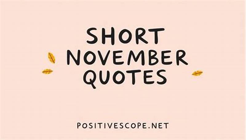 How To Write November In Short Form