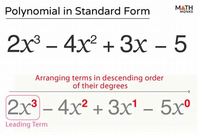 How To Write Polynomials In Standard Form