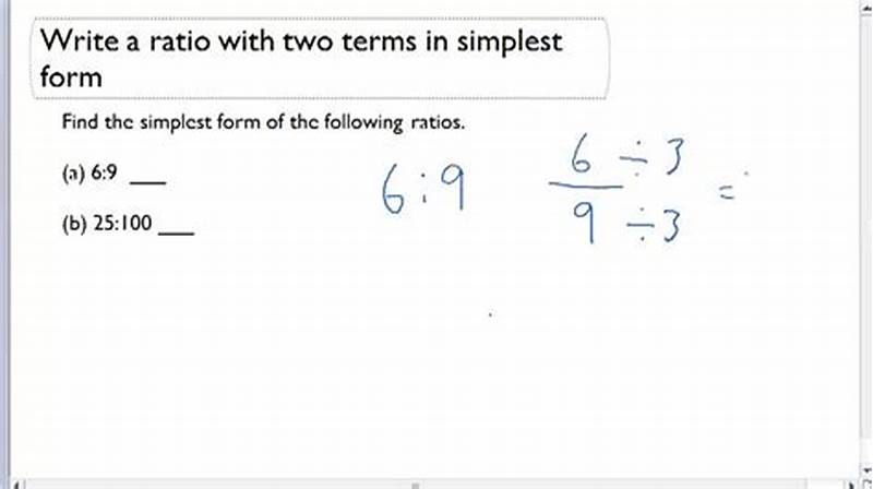 How To Write Ratios In Simplest Form