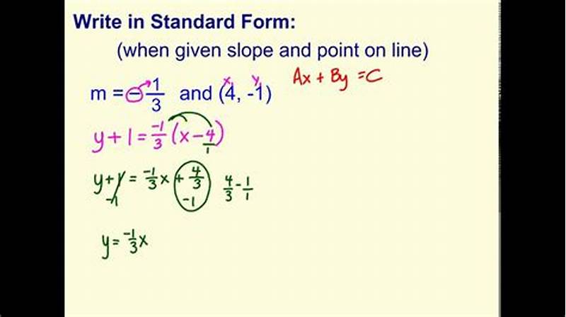 How To Write Slope In Standard Form