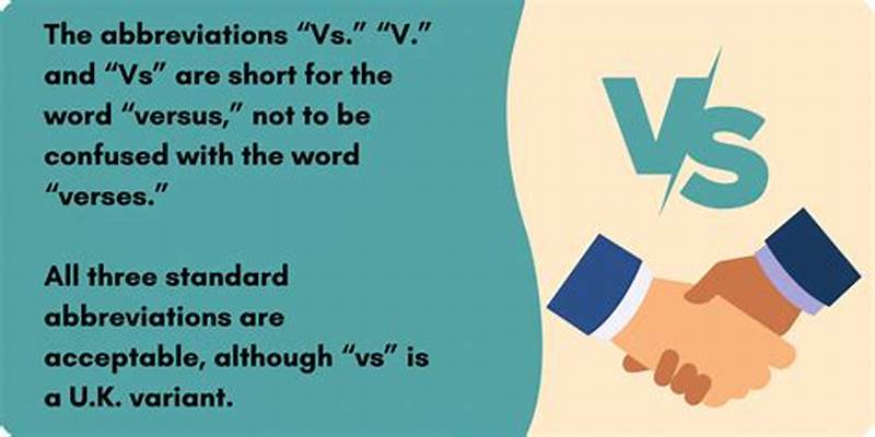 How To Write Versus In Short Form