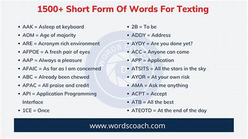 How To Write Without In Short Form