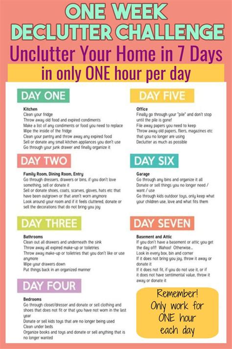 How can I declutter in a week
