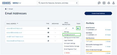 How can I email IONOS
