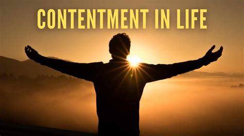 How can I live in contentment