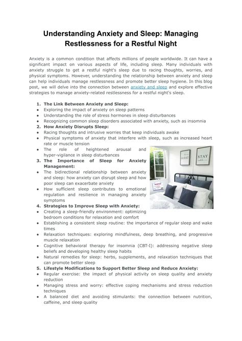 How can I sleep with restlessness