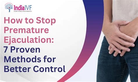 How can I stop my premature ejaculation