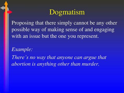 How can we avoid dogmatism