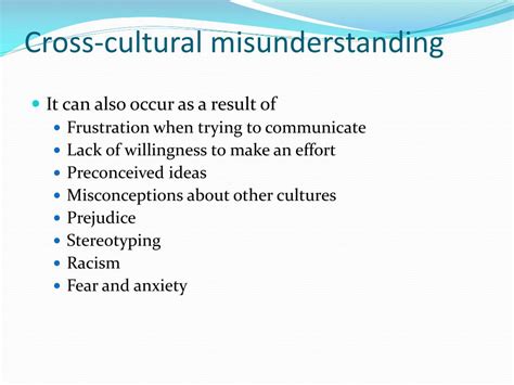 How can we avoid misunderstanding in cross cultural communication
