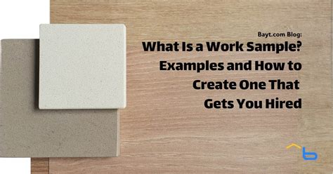 How do you create a work sample