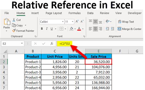 How do you do a relative cell reference in Excel