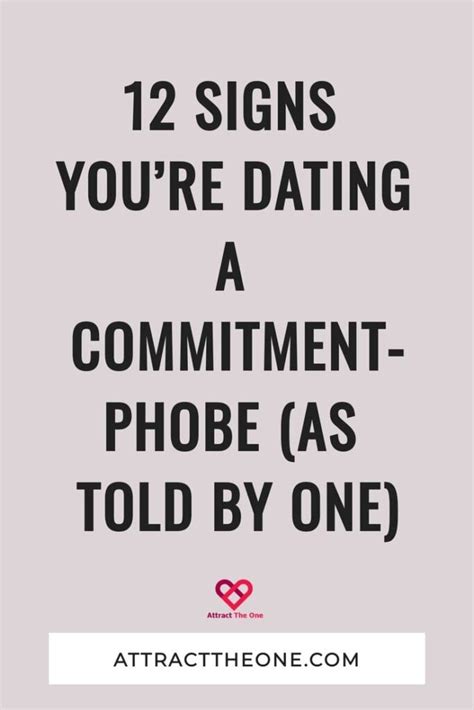How do you know if you re a commitment phobe