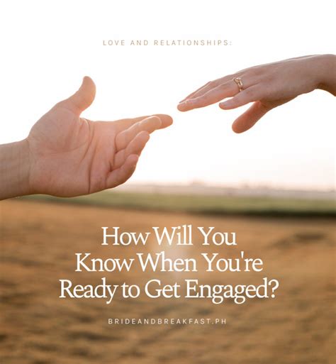 How do you know when your ready to get engaged