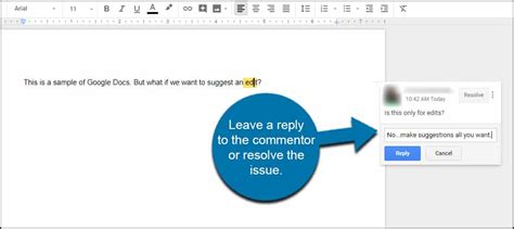 How do you make suggestions on Google Docs