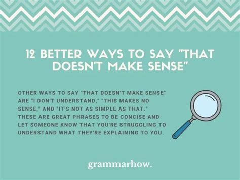 How do you use doesn t make sense