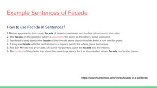 How do you use facade in a sentence
