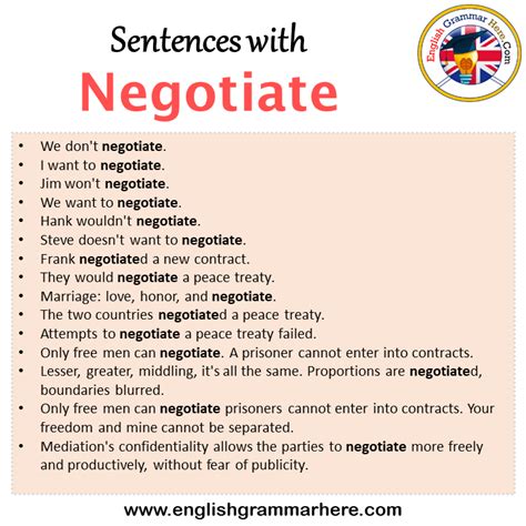 How do you use negotiate in a sentence