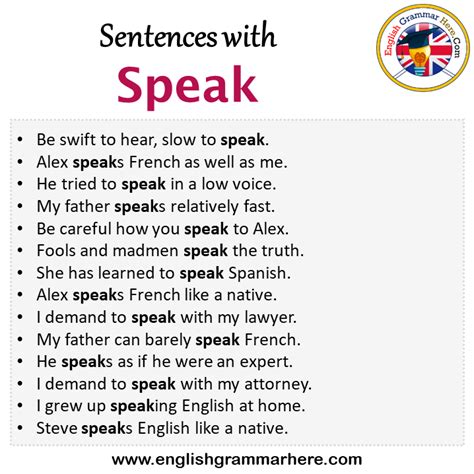 How do you use not to speak in a sentence