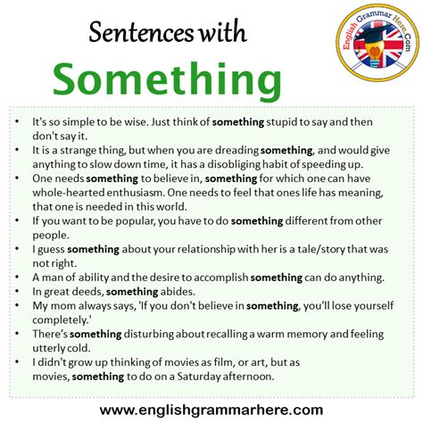 How do you use something in a sentence