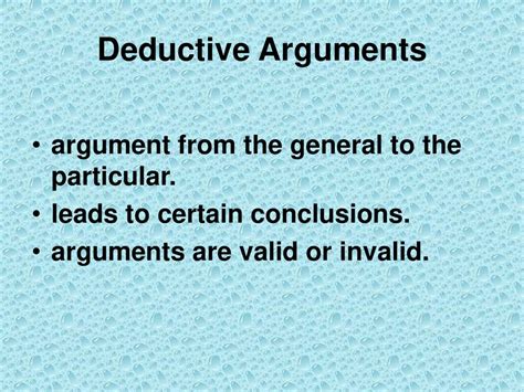 How do you write a deductive argument