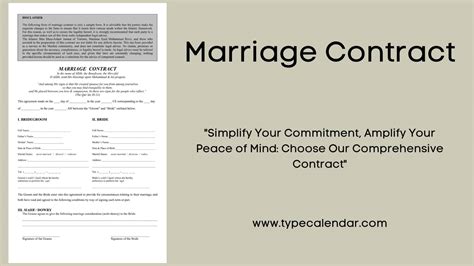 How do you write a marriage contract