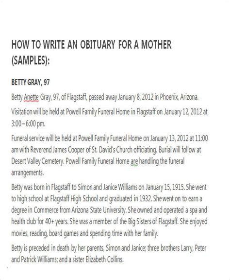 How do you write a memorable obituary