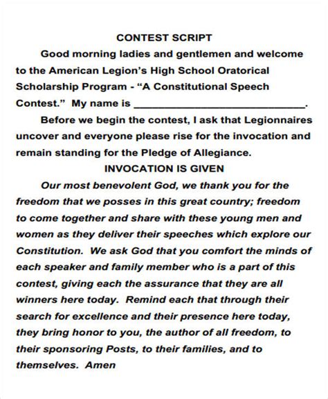 How do you write a pageant speech