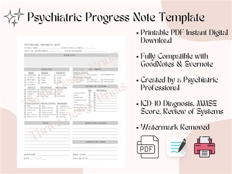 How do you write a psychiatric progress note