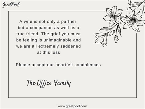 How do you write a simple condolence