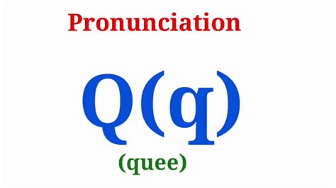 How is Q pronounced in English