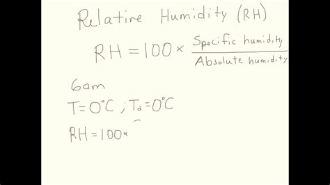 How is relative humidity calculated
