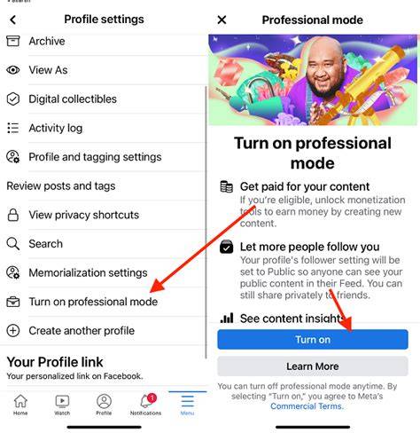 How to Activate Facebook Professional Mode